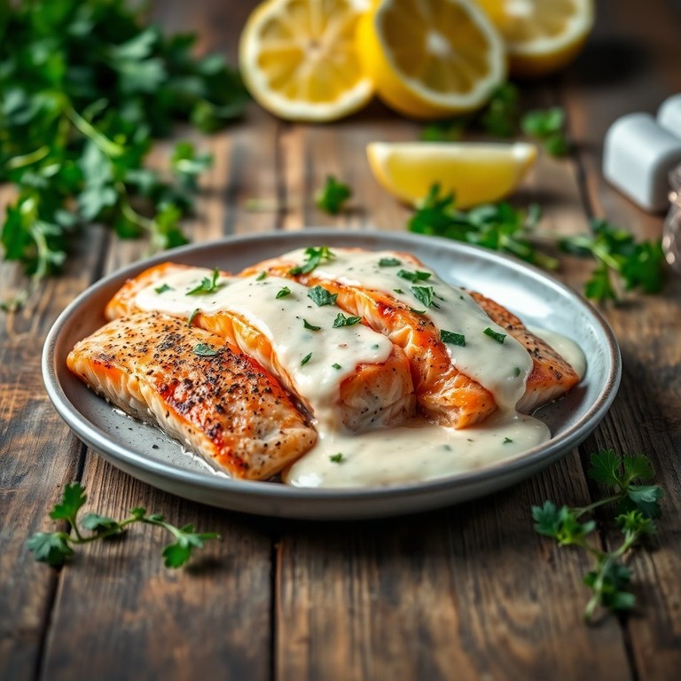 Saumon cuisson sous vide Basse Température aux Herbes Fraîches avec Sauce à l'Oseille