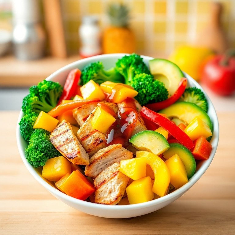 Tazón Energético de Pollo y Verduras