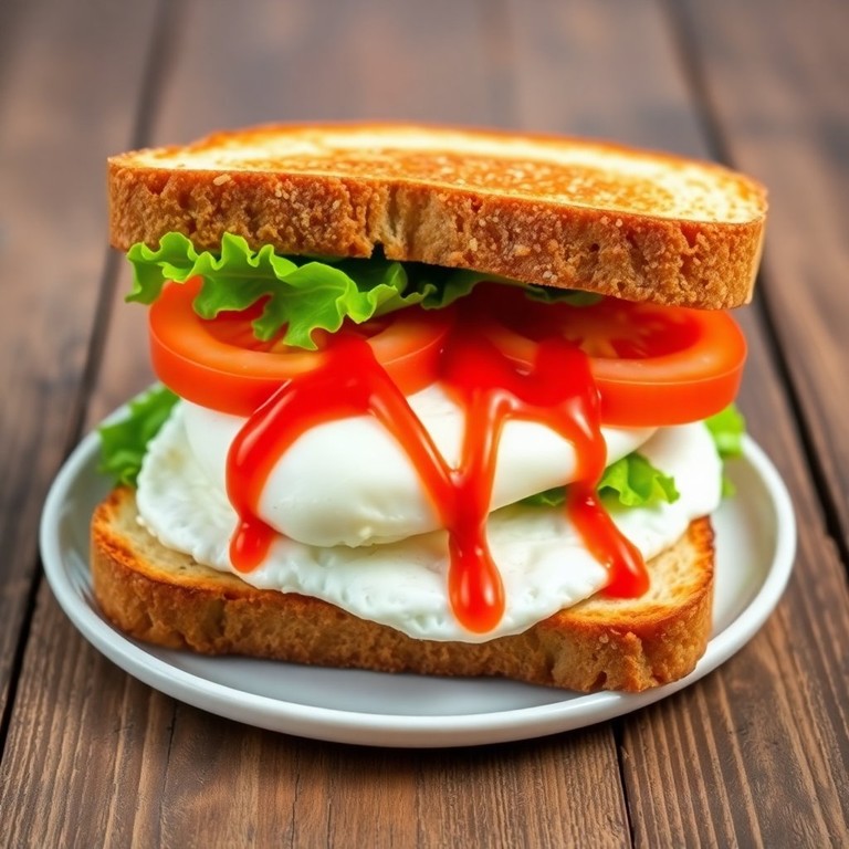 Hearty Ketchup & Egg Breakfast Sandwich