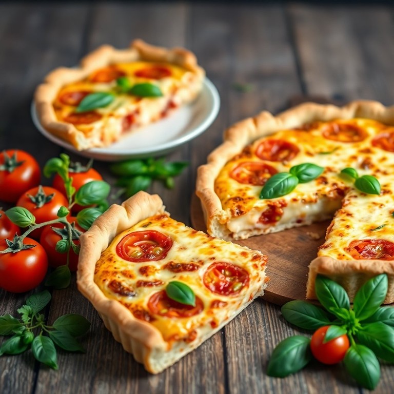 Tomaten-Creme Fraiche Quiche im Blätterteig