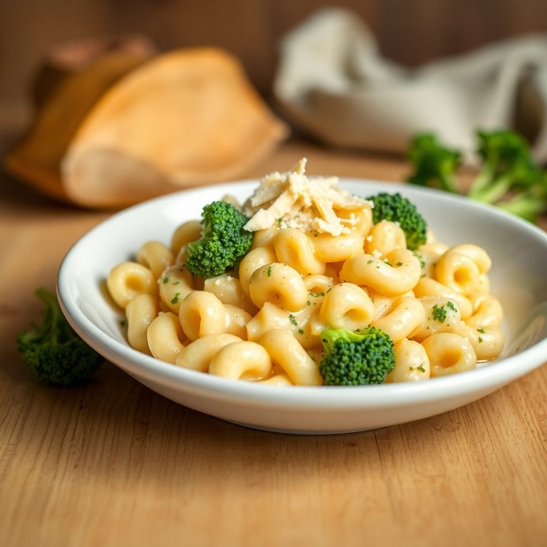 Macarrão Cremoso de Brócolis e Queijo