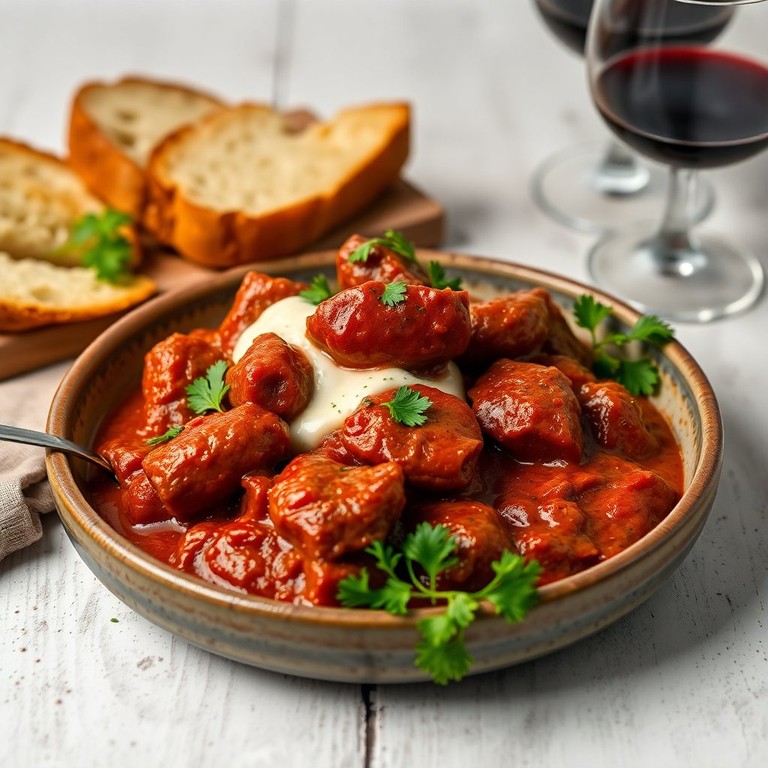 Linguiça Toscana ao Alho com Creme de Leite