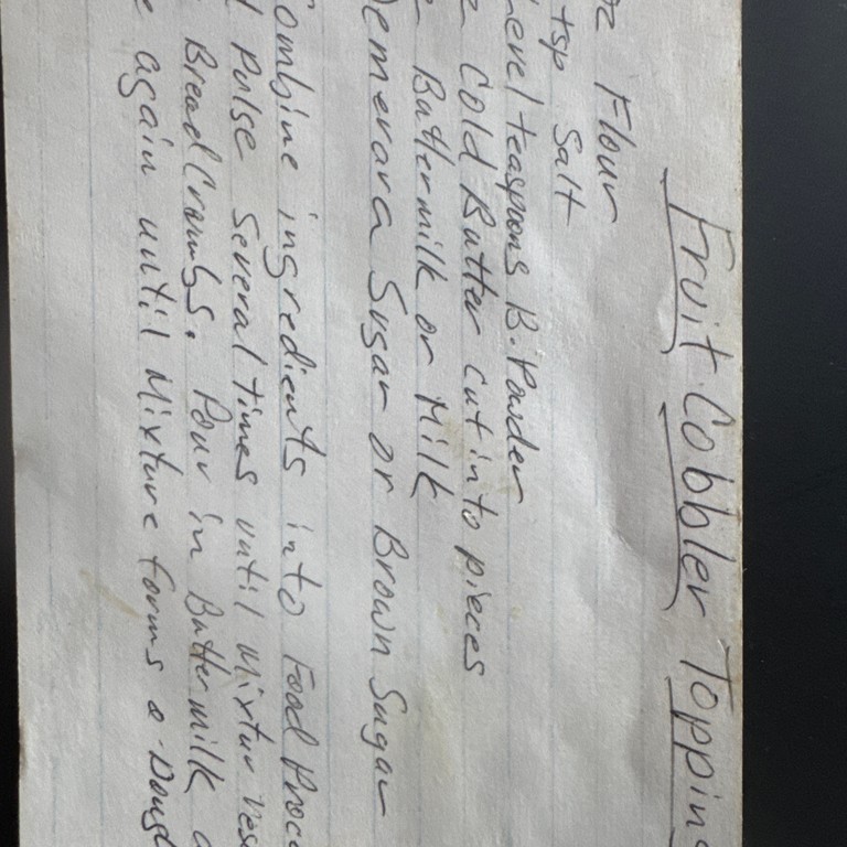 Fruit Cobbler Topping