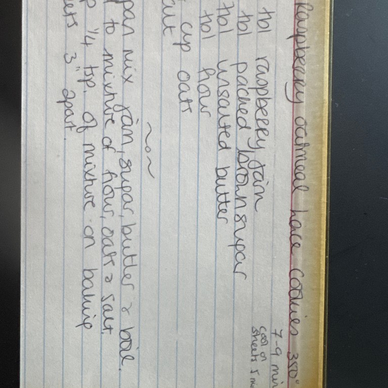 Raspberry Oatmeal Lace Cookies