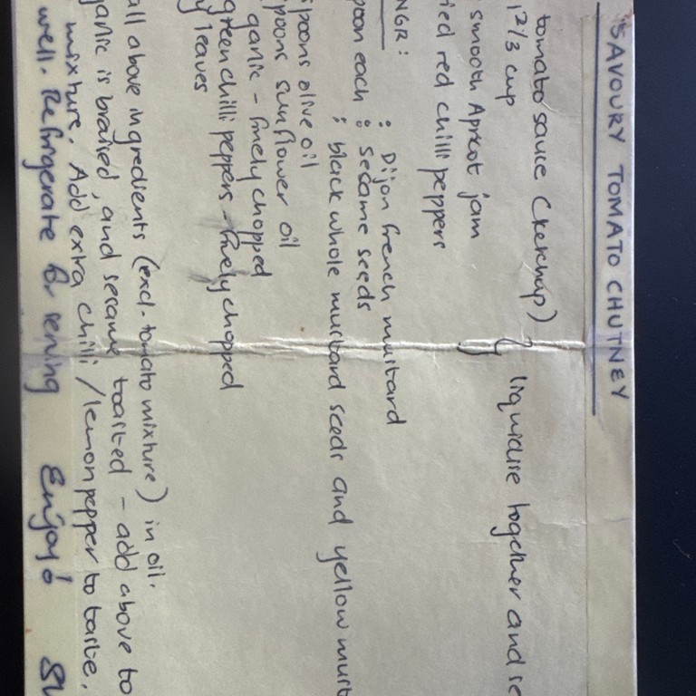 Savoury Tomato Chutney