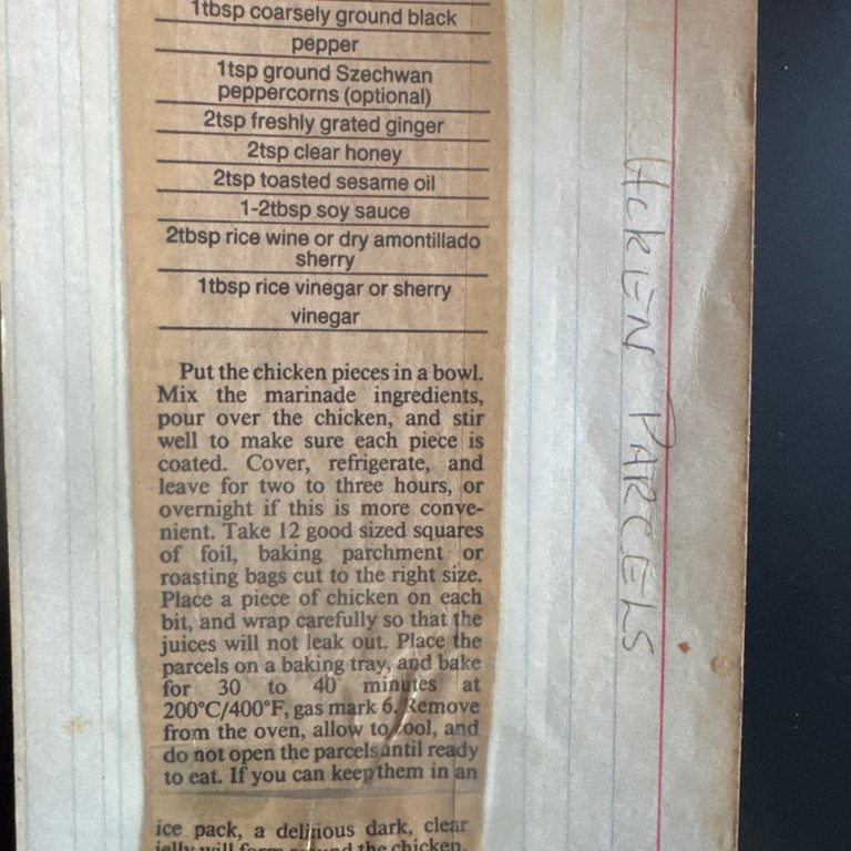 Spiced Chicken Parcels