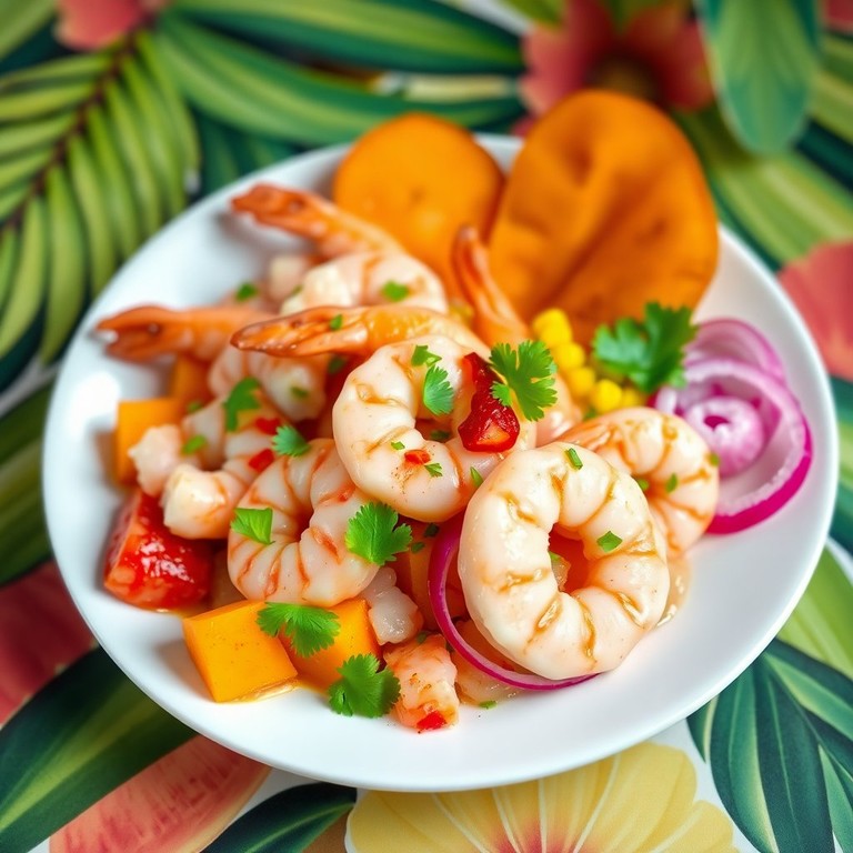 Ceviche de Camarones al Estilo Peruano