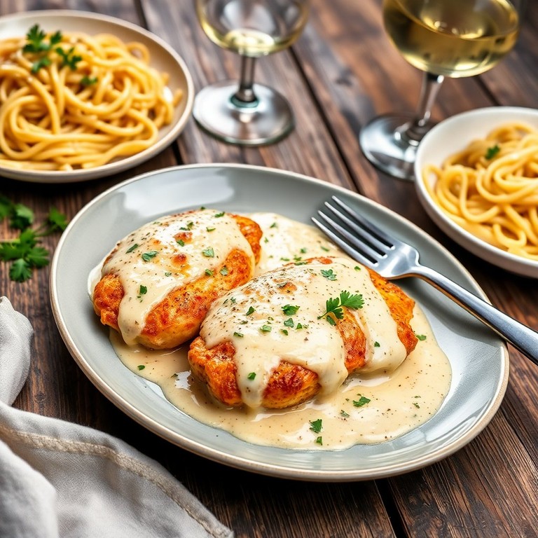 Creamy Garlic Parmesan Chicken with a Rich Savory Sauce