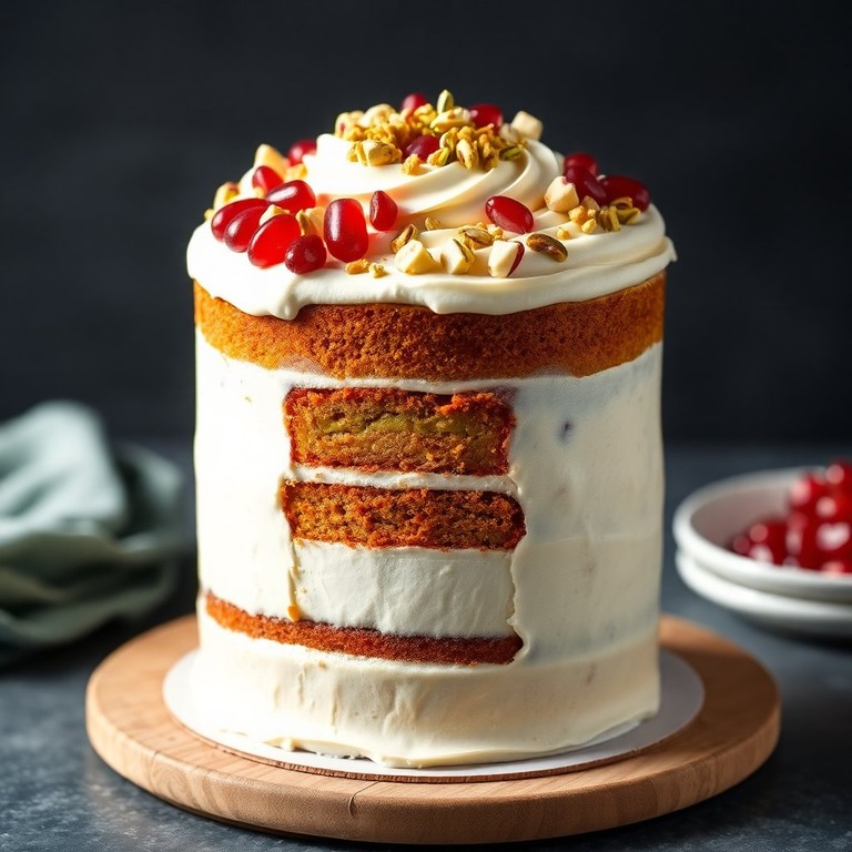 Vegan Hokkaido Squash and Brown Rice Amazake Layer Cake with Pistachio ...