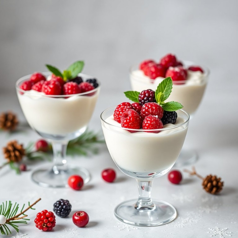 Mousse de Iogurte com Frutas Vermelhas