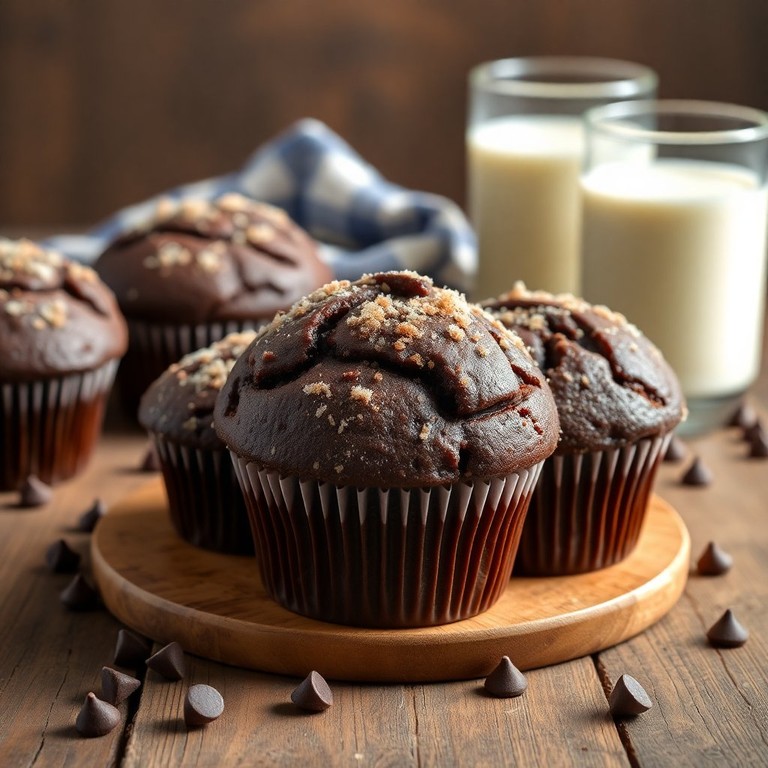 Muffins de Chocolate com Crosta Crocante