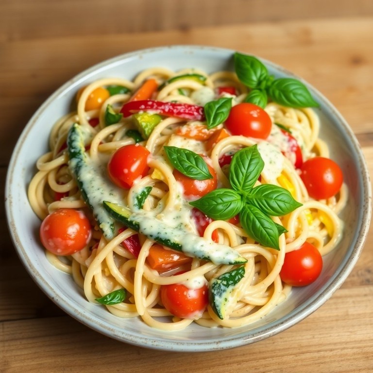 Creamy Vegetarian Pasta Primavera