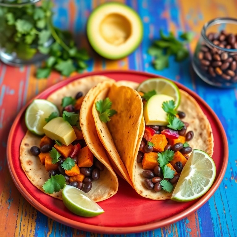 Sweet Potato and Black Bean Tacos with a Cinnamon Twist