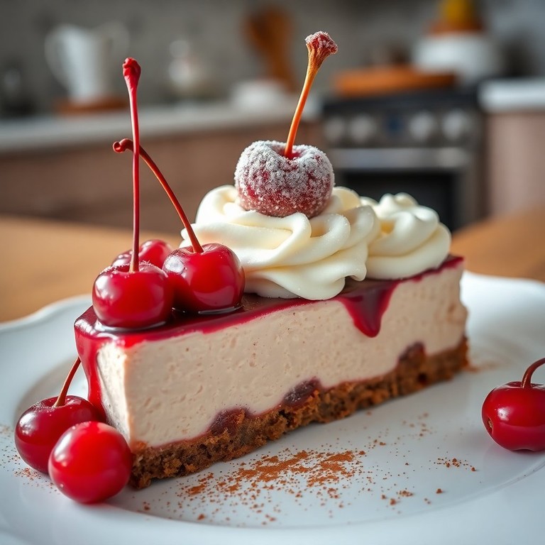 Вишнево-шоколадный творожный десерт с нежной текстурой