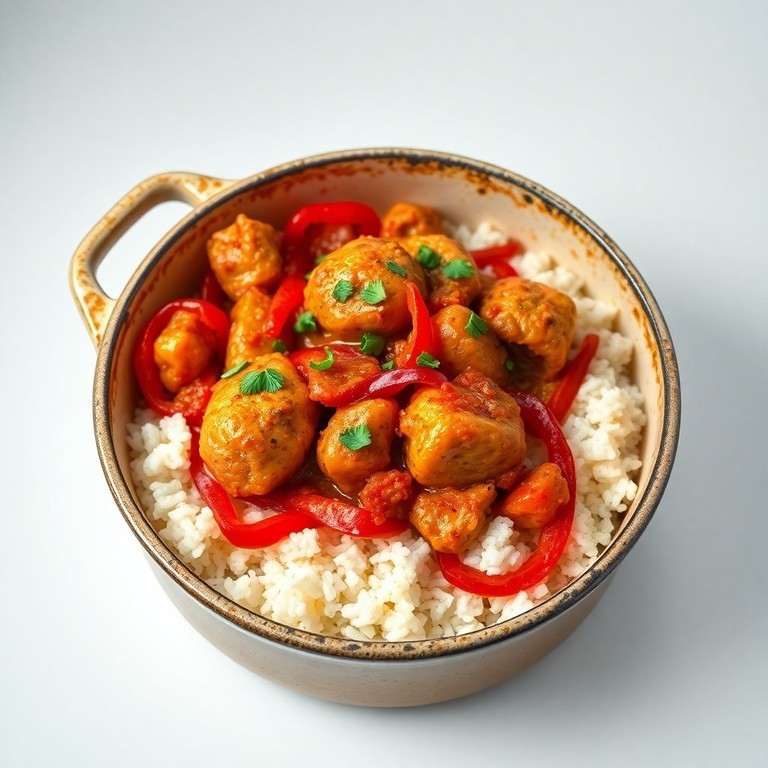 Poulet Tomate et Poivrons en Cocotte