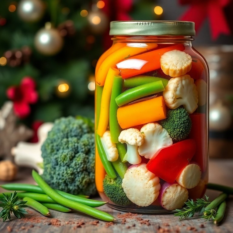 Escabeche de Verduras con Toque Navideño