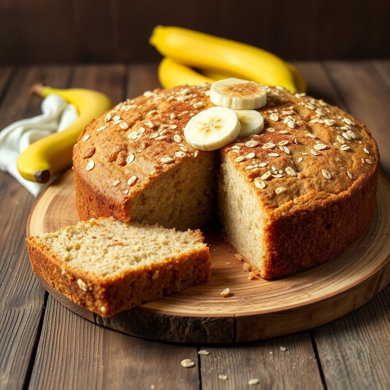 Bolo Vegano de Banana e Aveia com Farinha de Trigo
