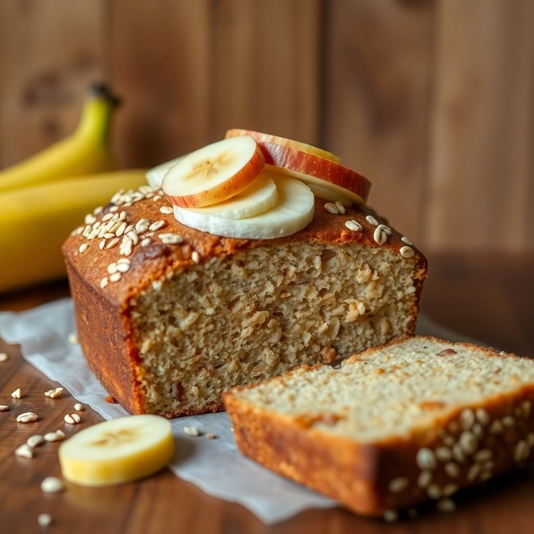 Bolo Vegano de Banana, Aveia e Maçã