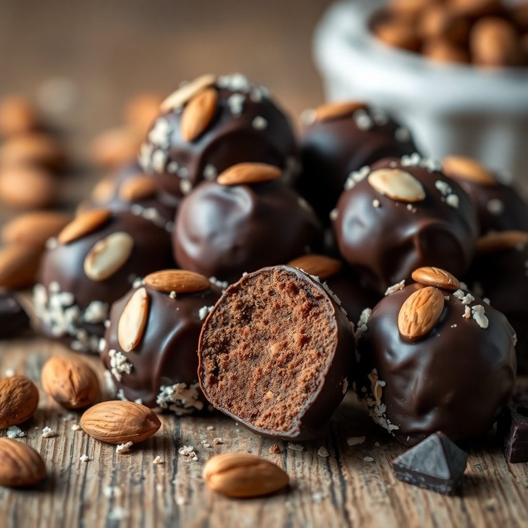 Sugar-Free Dark Chocolate Almond Truffles