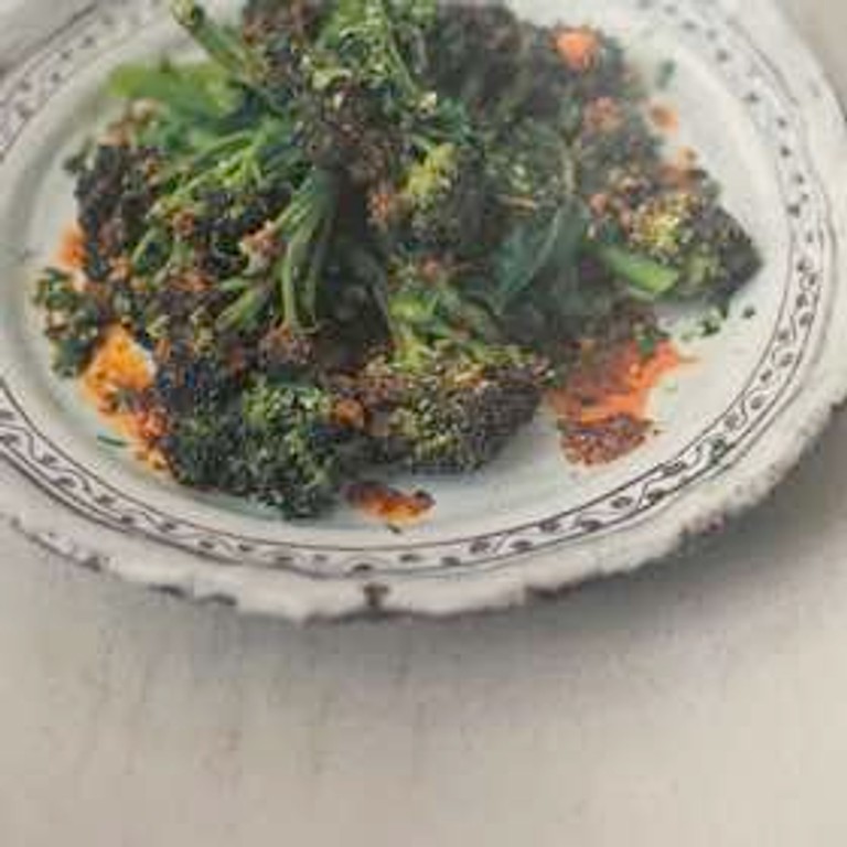 Broccoli with Harissa & Coriander Gremolata