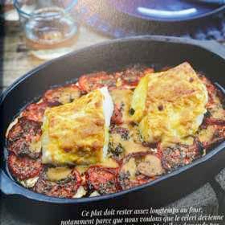 Cabillaud, Céleri-Rave Et Tomate Rehaussés D'une Sauce Moutarde