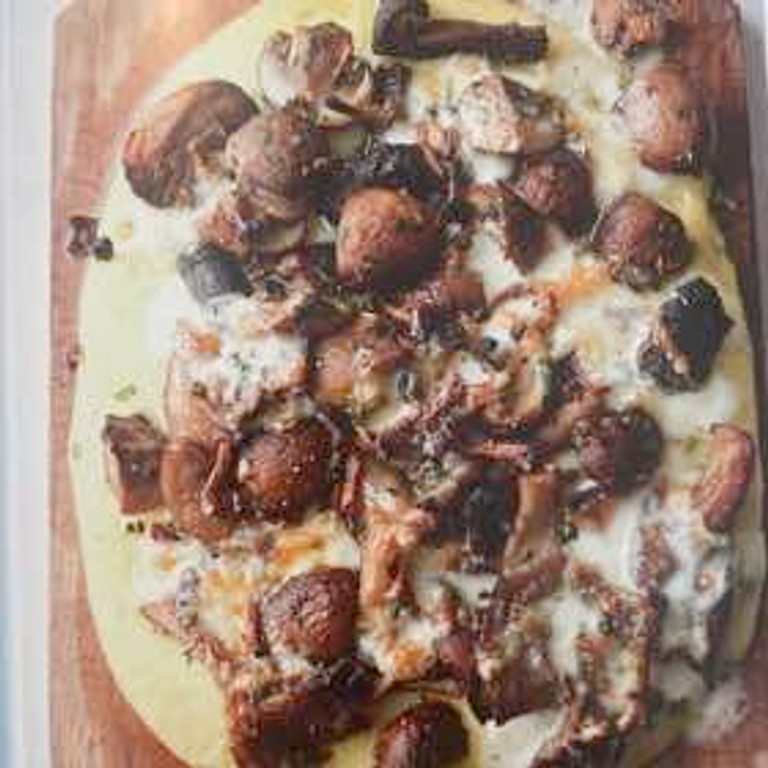 Polenta aux champignons et aux herbes