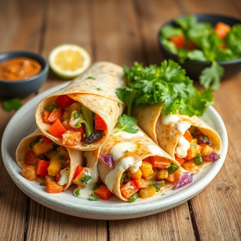 Kruidige Shoarma Wraps met Groenten en Romige Saus