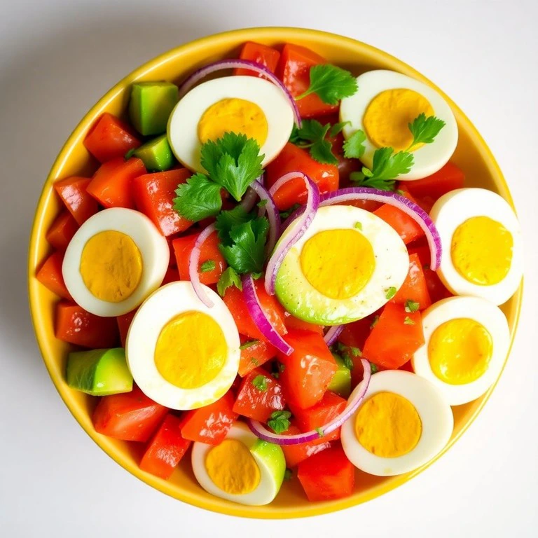 Ensalada Fresca de Tomate y Aguacate con Huevo - Mr. Cook