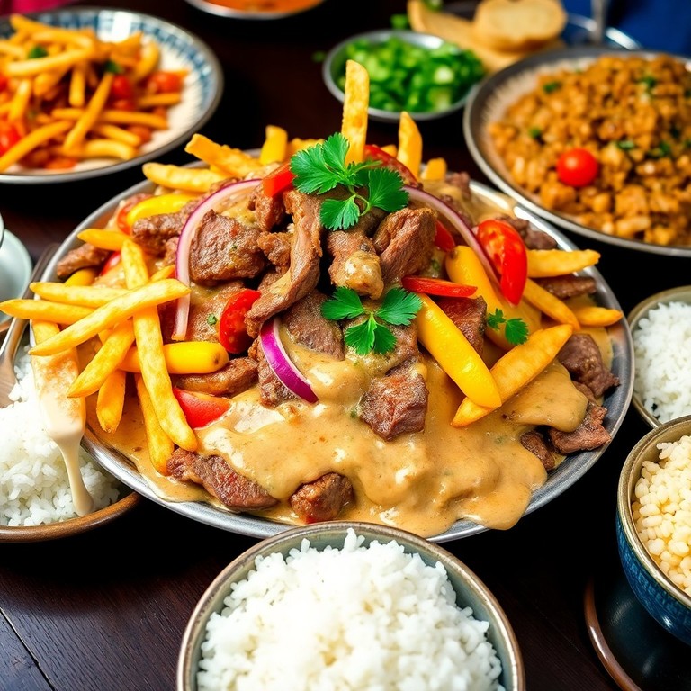 Lomo Salteado con Papas a la Huancaína para 250 Personas