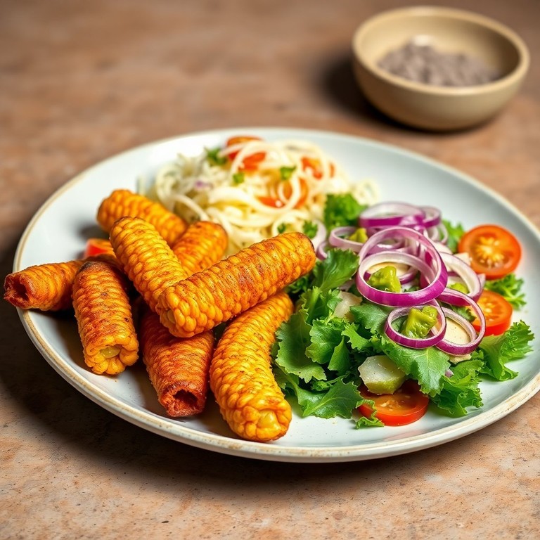Plato Mixto de Rabas y Cornalitos con Ensalada Fresca