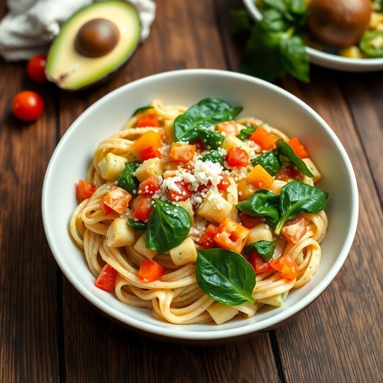 Cremige Avocado-Kartoffel-Pasta