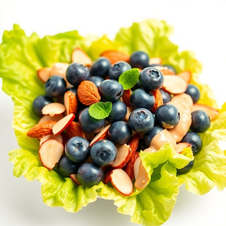 Ensalada Refrescante de Arándanos con Almendras y Cacahuate