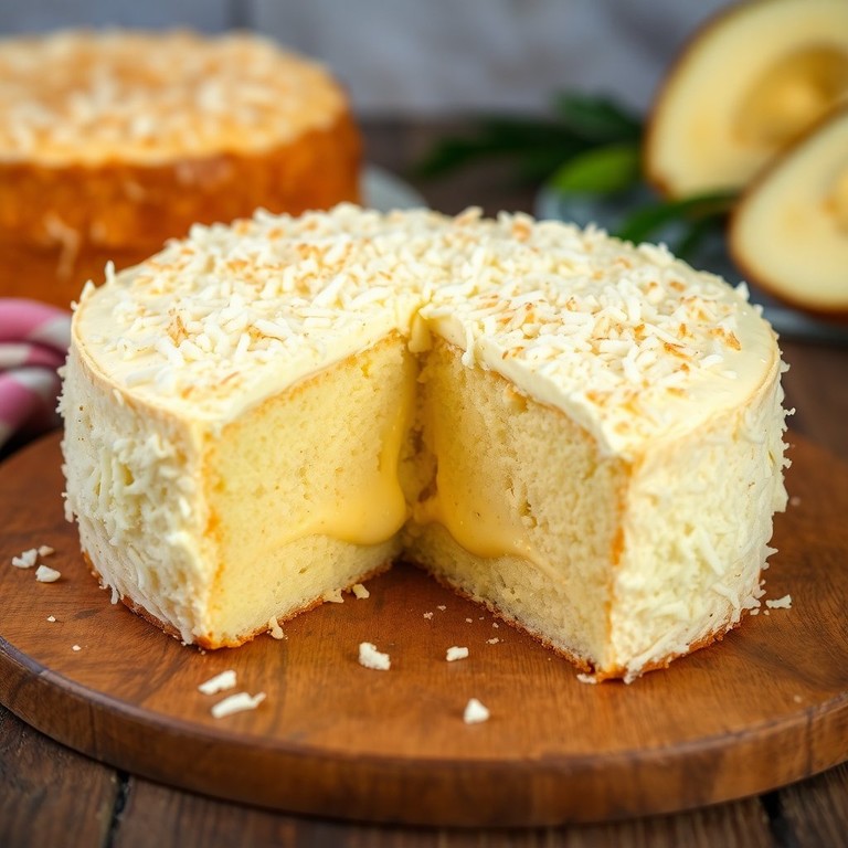 Bolo de Coco com Recheio de Leite Condensado