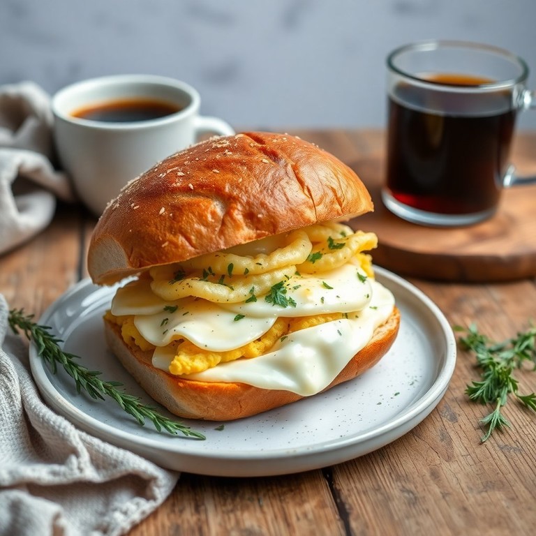 Sanduíche de Pão Puma com Ovo Mexido e Queijo