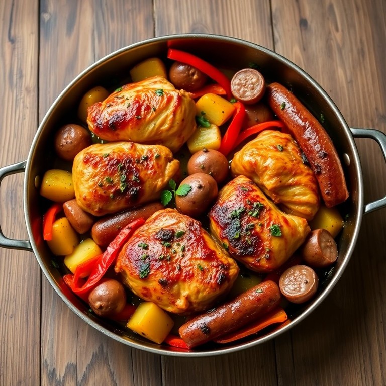 One-Pan Sausage and Chicken Bake
