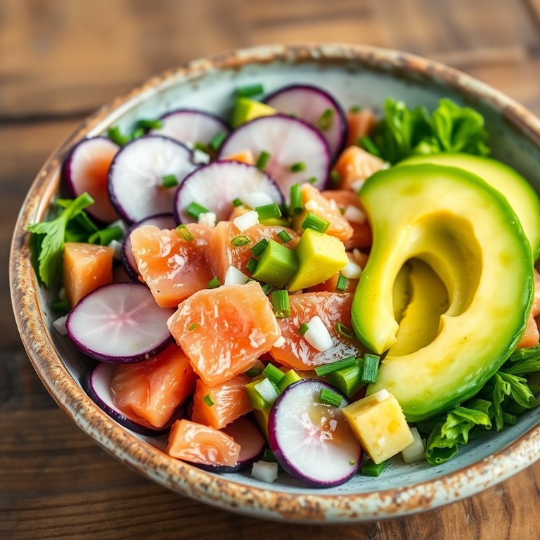 Salade de Radis Noir et Poisson Fumé