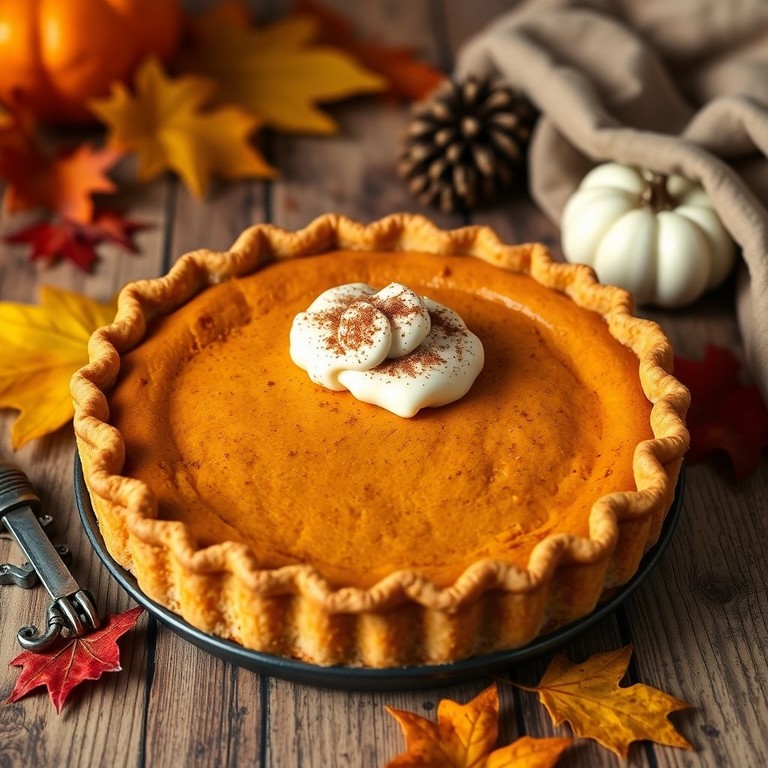 Классический американский тыквенный пирог со сливками и специями