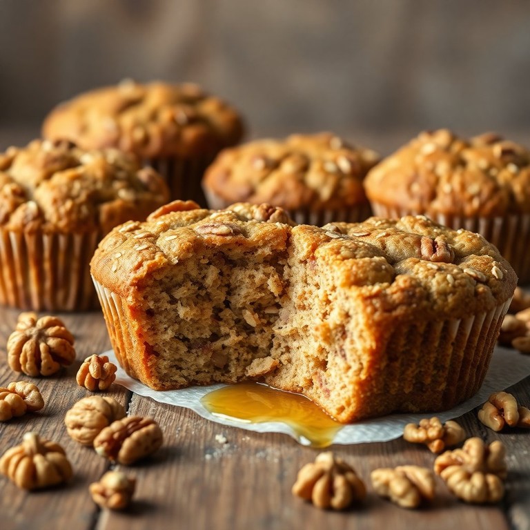 Muffins de Avena y Nuez con Toque de Miel