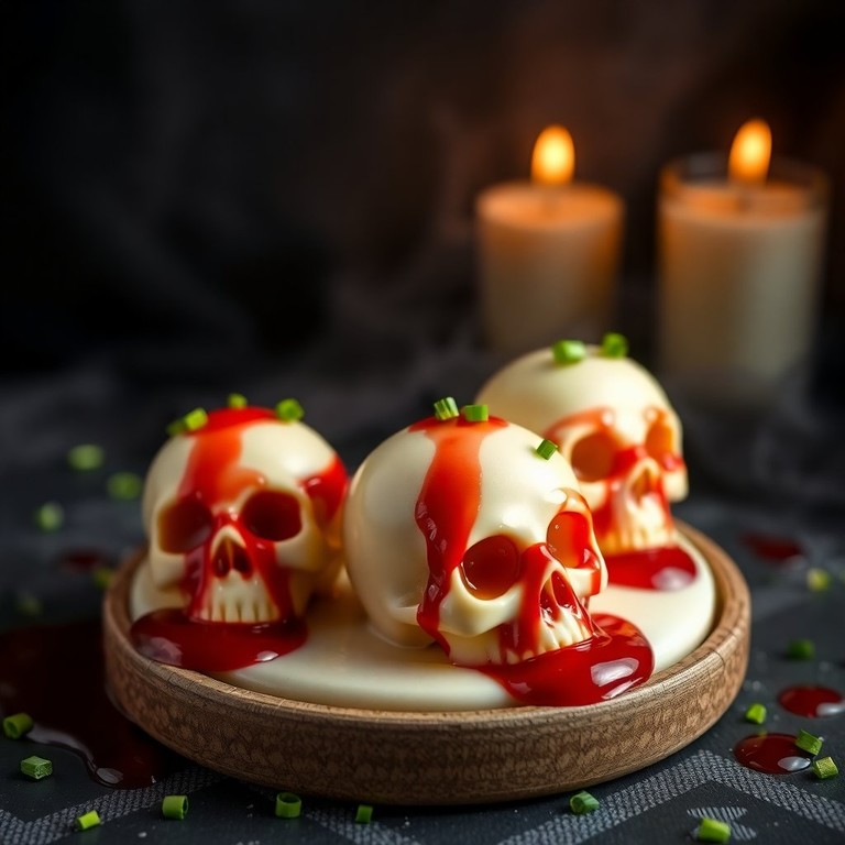 Eerie Vanilla Skull Custard