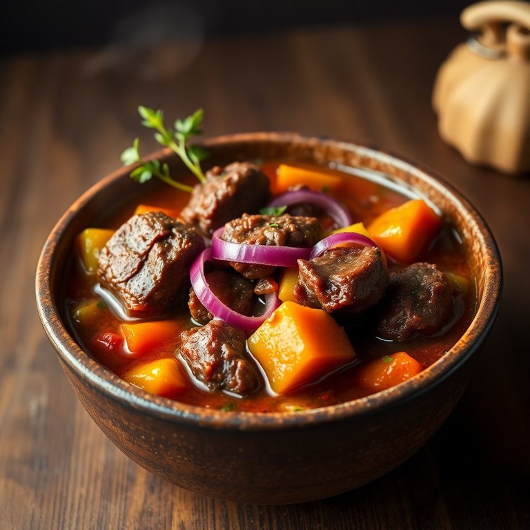 Rinderschmorbraten mit Roten Zwiebeln