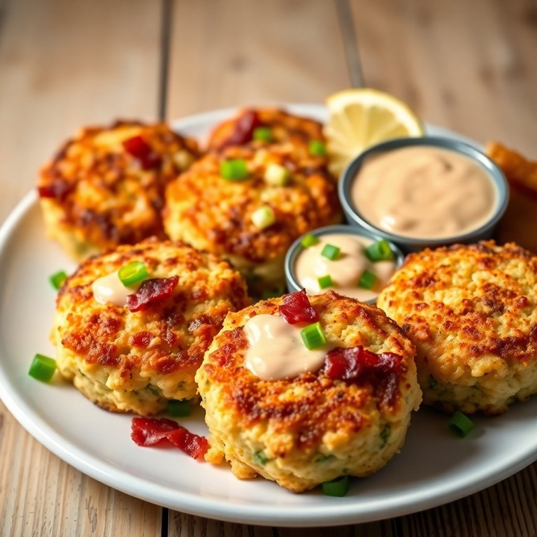 Crab and Bacon Cakes with Zesty Remoulade