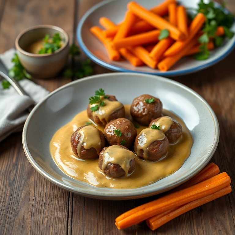 Boulettes de Boeuf aux Carottes Moutardées