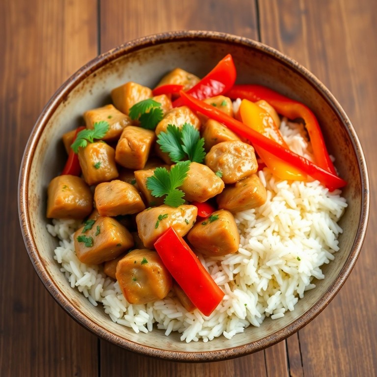 Sauté de Poulet aux Poivrons et Riz