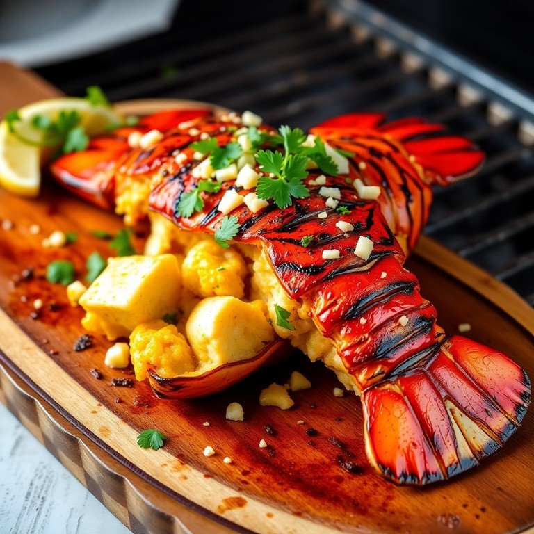 Langouste Grillé au Curry et Parmesan