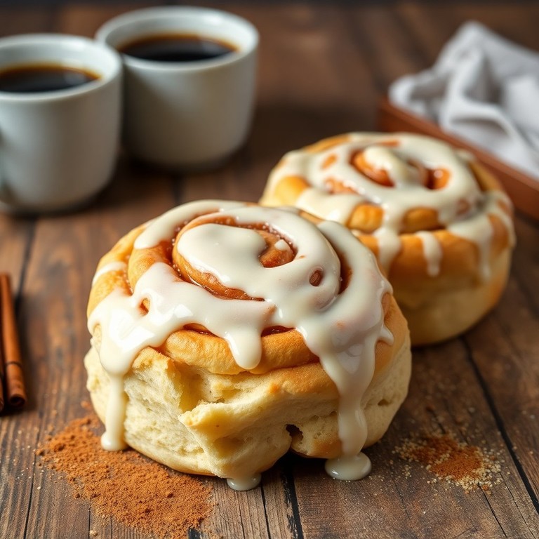 Rollos de Canela Esponjosos con Glaseado de Vainilla