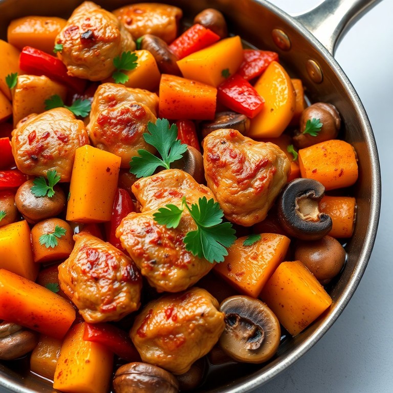Spicy Chicken and Mushroom Skillet with a Cinnamon Twist