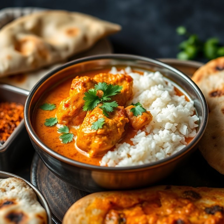Kruidige Madras Kip Curry met Aromatische Specerijen