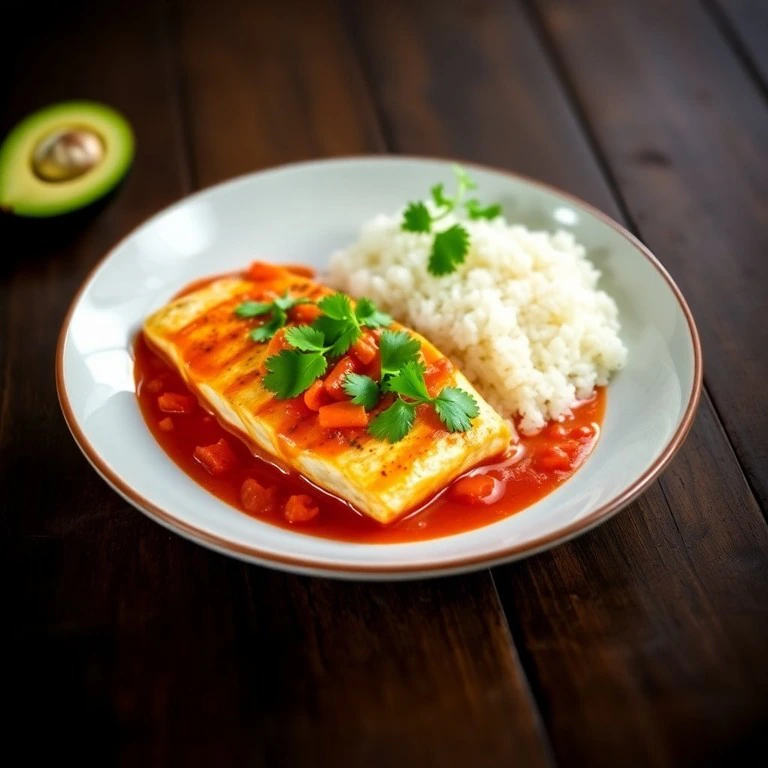 Filete de Pescado a la Veracruzana con Salsa de Jitomate y Chipotle ...