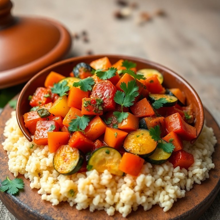Tajine Méditerranéen de Tomates, Carottes et Courgettes