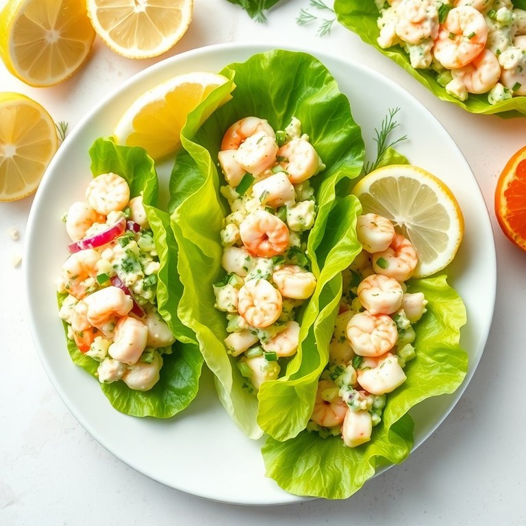 Zesty Shrimp Salad Lettuce Wraps